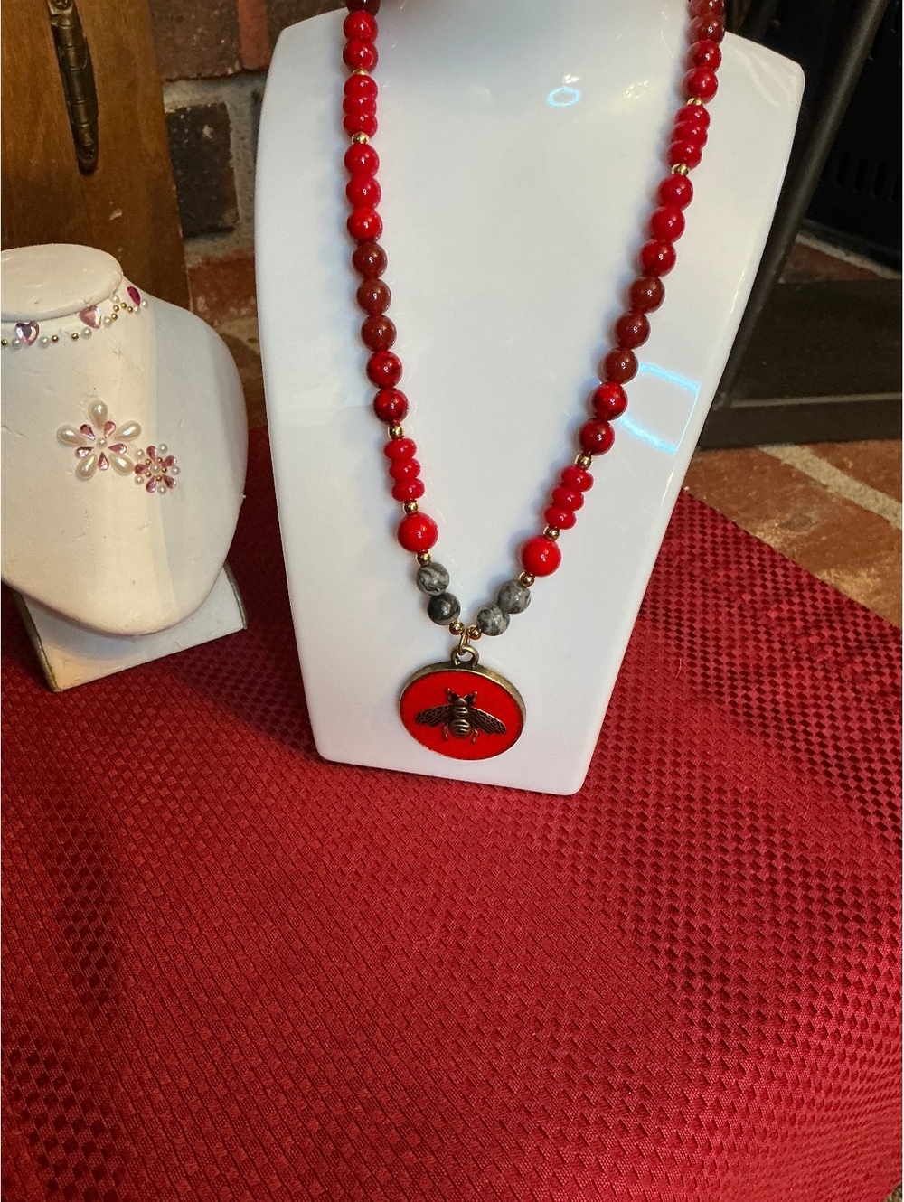 Upcycled Gucci Bee Charm Necklace
